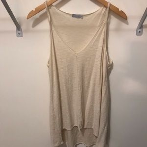 Hi-low twisted strap tank